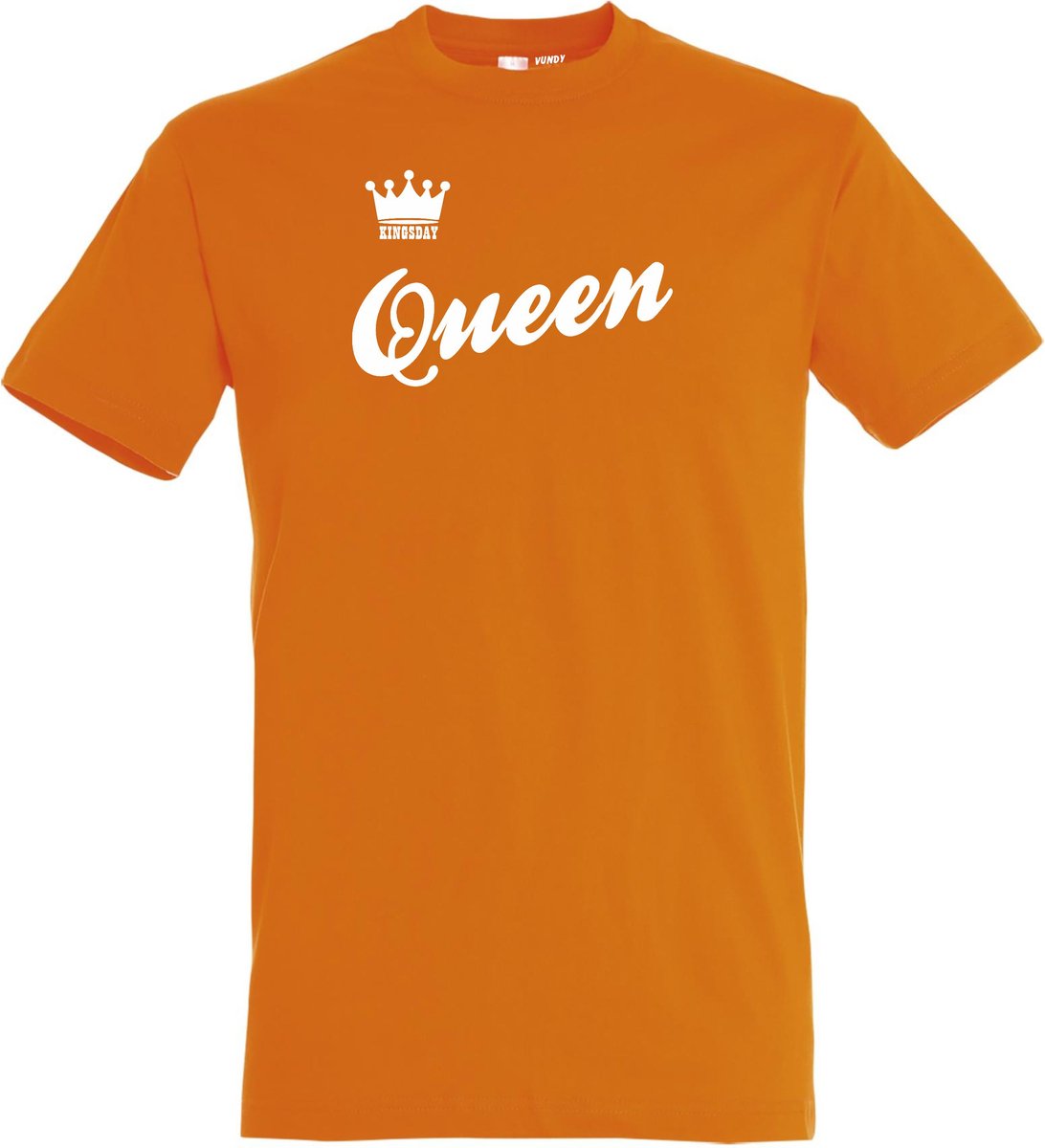 T-shirt Queen unisex | oranje shirt | Koningsdag kleding | Oranje | maat M